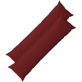 vidaXL Kussensloop 2 st HEERLEN Wijnrood 40 x 145 cm Stof