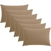 vidaXL Kussensloop 6 st HEERLEN Taupe 50 x 80 cm Polyester