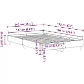 vidaXL Bedframe Sonoma, 137 x 190 cm, houtvezel