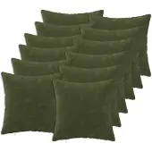 vidaXL Kussensloop 12 st HEERLEN Groen 45 x 45 cm Microfiber Fleece