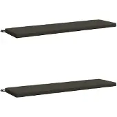 vidaXL Bankkussens SOEST 2 st 100% Polyester Antraciet 150 x 40 x 5 cm