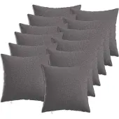 vidaXL Kussensloop 12 st HEERLEN Lichtgrijs 50 x 50 cm Stof
