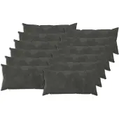 vidaXL Kussensloop 12 st HEERLEN Antraciet 40 x 80 cm