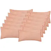 vidaXL Kussensloop 12 st HOUTEN Roze 40 x 80 cm Bouclé