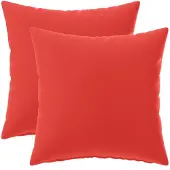 vidaXL Kussensloop 2 st HEERLEN Rood 50 x 50 cm Polyester