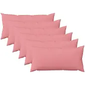 vidaXL Kussensloop 6 st HEERLEN Roze 40 x 70 cm Stof