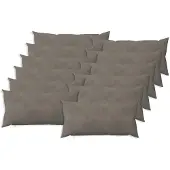 vidaXL Kussensloop 12 st HEERLEN Lichtgrijs 40 x 80 cm fluweel