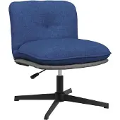 vidaXL Kantoelstoel, draaibaar, blauw, met stoffen bekleding
