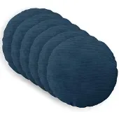 vidaXL Kussensloop 6 st HEERLEN Marineblauw Ø 50 cm corduroy