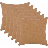 vidaXL Kussensloop 6 st HEERLEN Beige 35 x 35 cm Bouclé