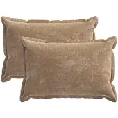 vidaXL Kussensloop 2 st HOUTEN Bruin 50 x 70 cm Chenille Stof