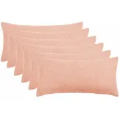 vidaXL Kussensloop 6 st HEERLEN Roze 40 x 70 cm Bouclé