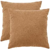 vidaXL Kussensloop 2 st HEERLEN Beige 55 x 55 cm Bouclé