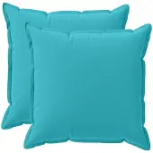 vidaXL Kussensloop 2 st HOUTEN Turquoise 55 x 55 cm Polyester