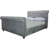 AEA Design Chesterfield Bett Samt Polster Leder Hotel Betten Schlafzimmer