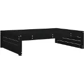 vidaXL Tuinvoetenbank 120x80 cm massief grenenhout zwart