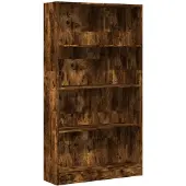 vidaXL Boekenkast 80x24x143 cm bewerkt hout gerookt eikenkleurig