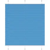vidaXL Plissé rolgordijn 120x100cm stofbreedte 119,4cm polyester blauw