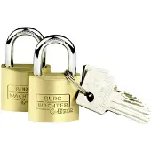 Burg wachter 2er Set Duo 222 30 SB Hangslot Gelijksluitend Messing Sleutelslot