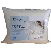 Dagros Hoofdkussen Softflex 60x70cm Wit wit Katoen Dagros Kussen