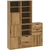 vidaXL Bijzetkasten 5 st "ODDA" 40x24x79 cm massief grenenhout