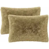 vidaXL Kussensloop 2 st HEERLEN Lichtgroen 50 x 70 cm PV Fleece