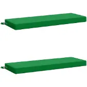 vidaXL Bankkussens SOEST 2 st 100% Polyester Groen 120 x 40 x 8 cm