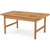 AEA Gartentisch Modern Naturholz Beige Braun Rechteckig Robust Terrasse