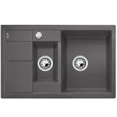 BLANCO METRA 6 S Compact spoelbak, kleur: felsgrau (grijs), met afvoerbediening
