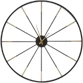 Autronic Wandklok Metalen wandklok-wielvormig (FA5014)