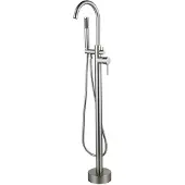 FortiFura Calvi vrijstaande badkraan 113cm met handdoucheset - PVD - geborsteld RVS SW377863