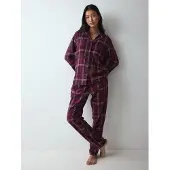 Triumph Boyfriend Pyjama 01 X Checks 10225075 M006 RED - DARK COMBINATION