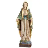 Dripio Maagdfiguur, houtlook, 31 cm, meerkleurig