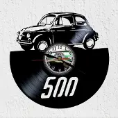 Dripio Wandklok van vinyl, met een automotief thema, 30 cm, zwart