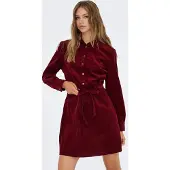 ONLY Onlnessa Corduroy Korte Jurk Dames Rood S