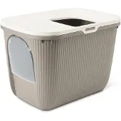 Savic kattenbak ease-in wit / mokka 58x39x39 cm