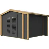 Weka Tuinhuis Killarney, 350x300 cm, antraciet, 28 mm