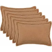 vidaXL Kussensloop 6 st HOUTEN Beige 50 x 80 cm Bouclé