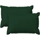 vidaXL Kussensloop 2 st HOUTEN Donkergroen 40 x 60 cm Faux Linnen