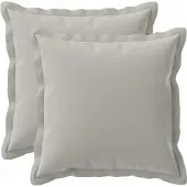 vidaXL Kussensloop 2 st HOUTEN Grijs 50 x 50 cm Polyester