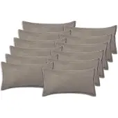 vidaXL Kussensloop 12 st HOUTEN Lichtgrijs 40 x 80 cm Bouclé