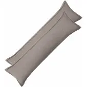 vidaXL Kussensloop 2 st HOUTEN Lichtgrijs 40 x 145 cm Bouclé