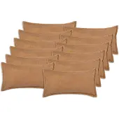 vidaXL Kussensloop 12 st HOUTEN Beige 40 x 80 cm Bouclé