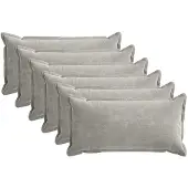 vidaXL Kussensloop 6 st HOUTEN Lichtgrijs 40 x 70 cm Chenille Stof