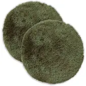 vidaXL Kussensloop 2 st HEERLEN Groen Diam. 40 cm PV Fleece