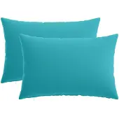 vidaXL Kussensloop 2 st HEERLEN Turquoise 40 x 60 cm Polyester
