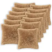 vidaXL Kussen 12 st HEERLEN Taupe 40 x 40 cm PV Fleece