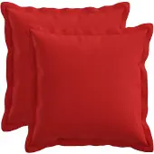 vidaXL Kussen met kussen HOUTEN 2 st Rood Faux Linnen