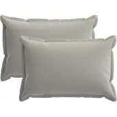 vidaXL Kussensloop 2 st HOUTEN Grijs 50 x 75 cm Polyester