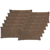 vidaXL Kussensloop 12 st HOUTEN Lichtbruin 40 x 80 cm Nep Konijnenbont
